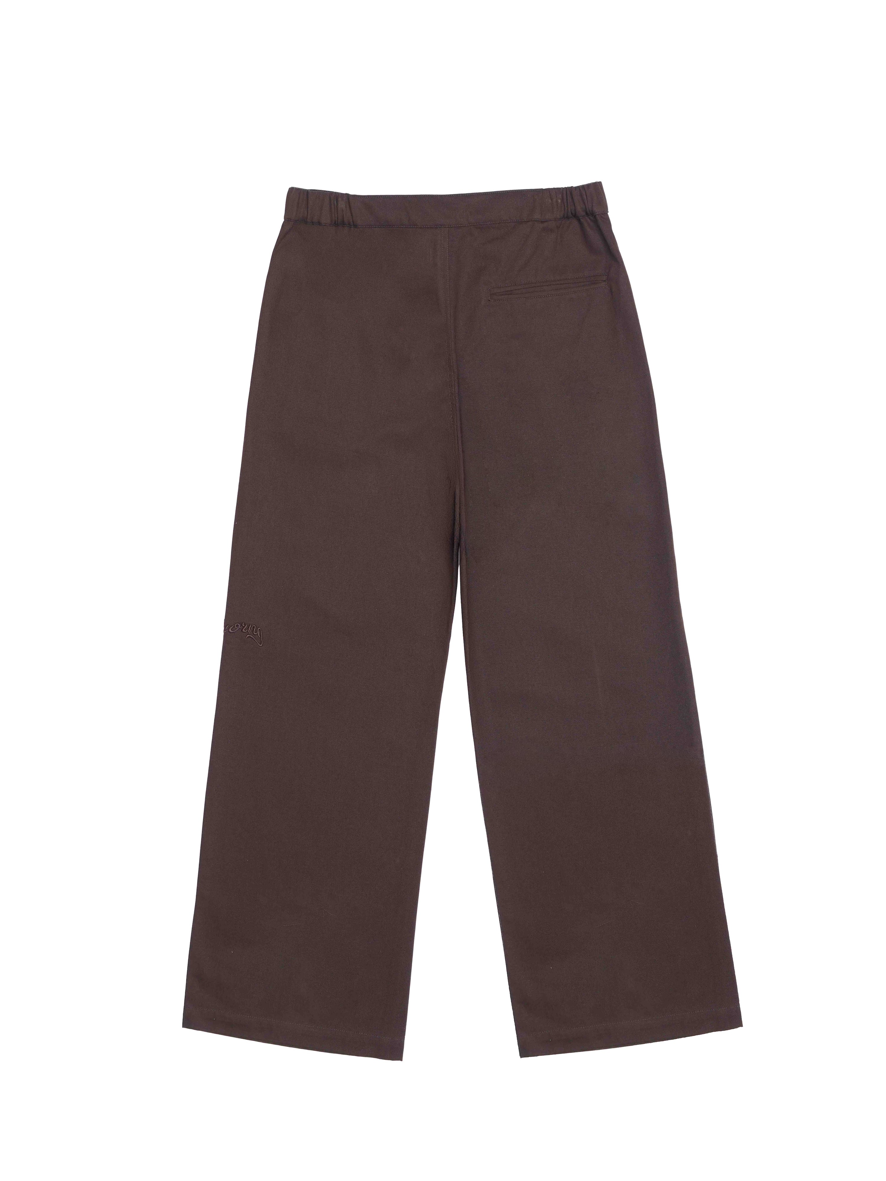 Toffee Brown Twill Pants - Pants For Men | BLUORNG