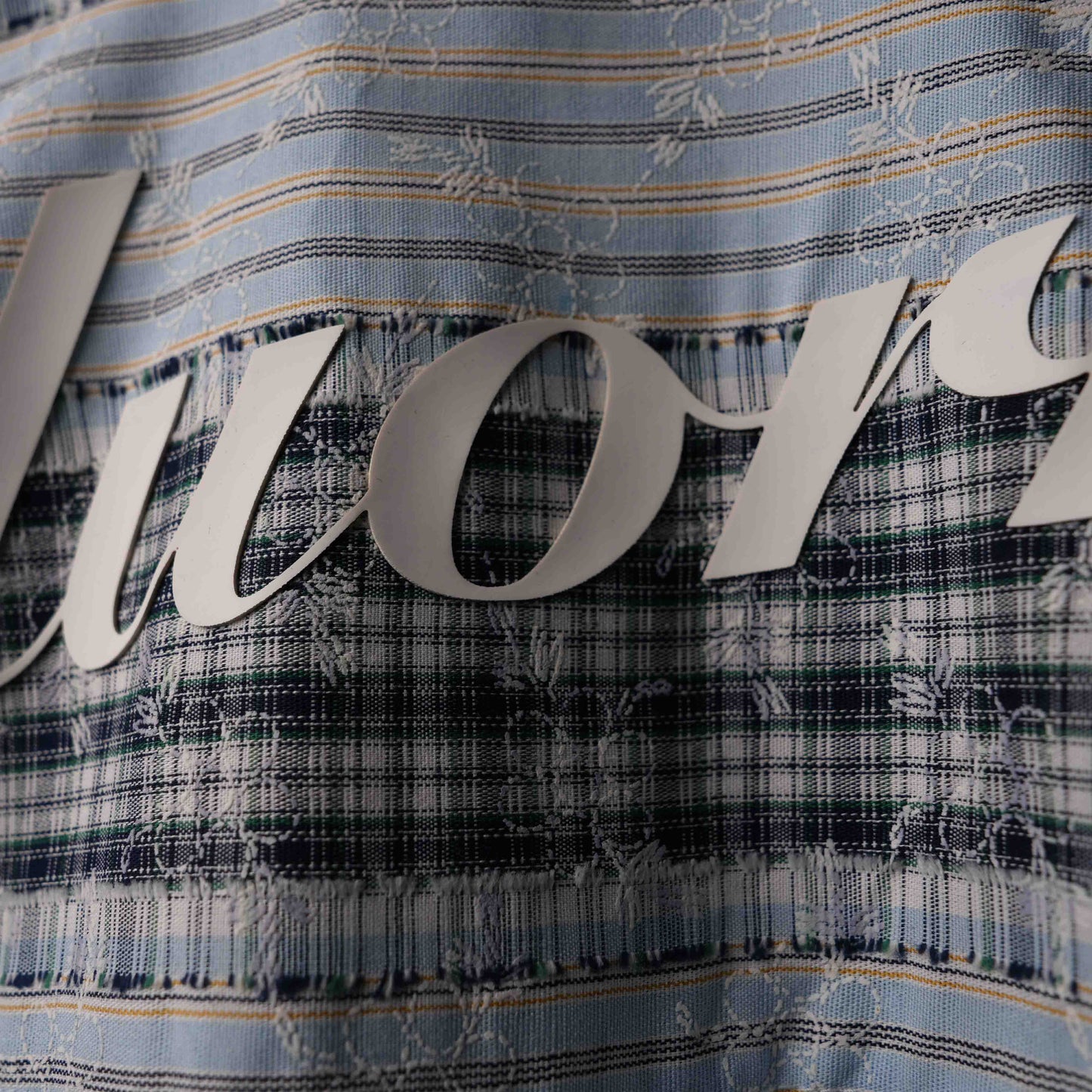 Blu Plaid And Petals Shirt