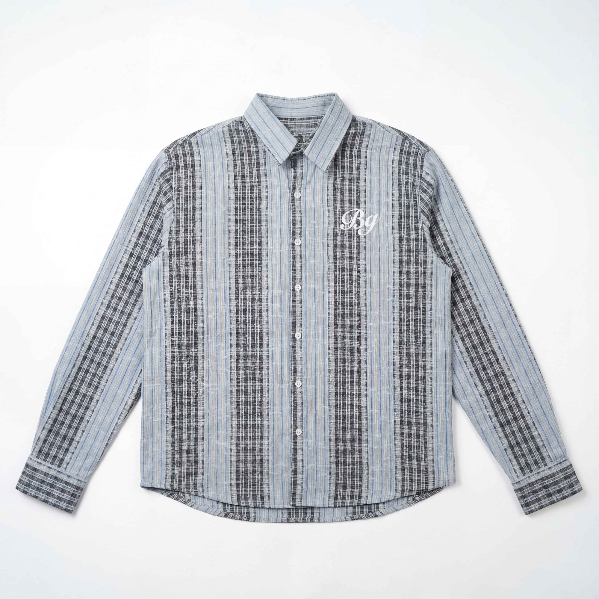 Blu Plaid And Petals Shirt