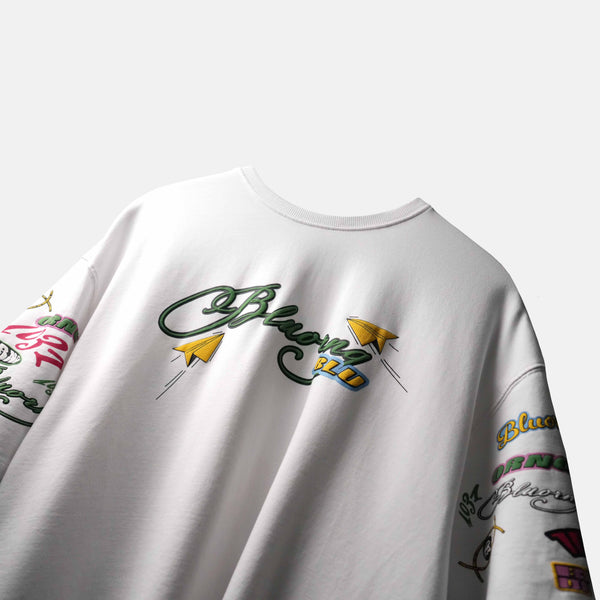 Premium oversized cotton t-shirt with quirky sticker slap motif