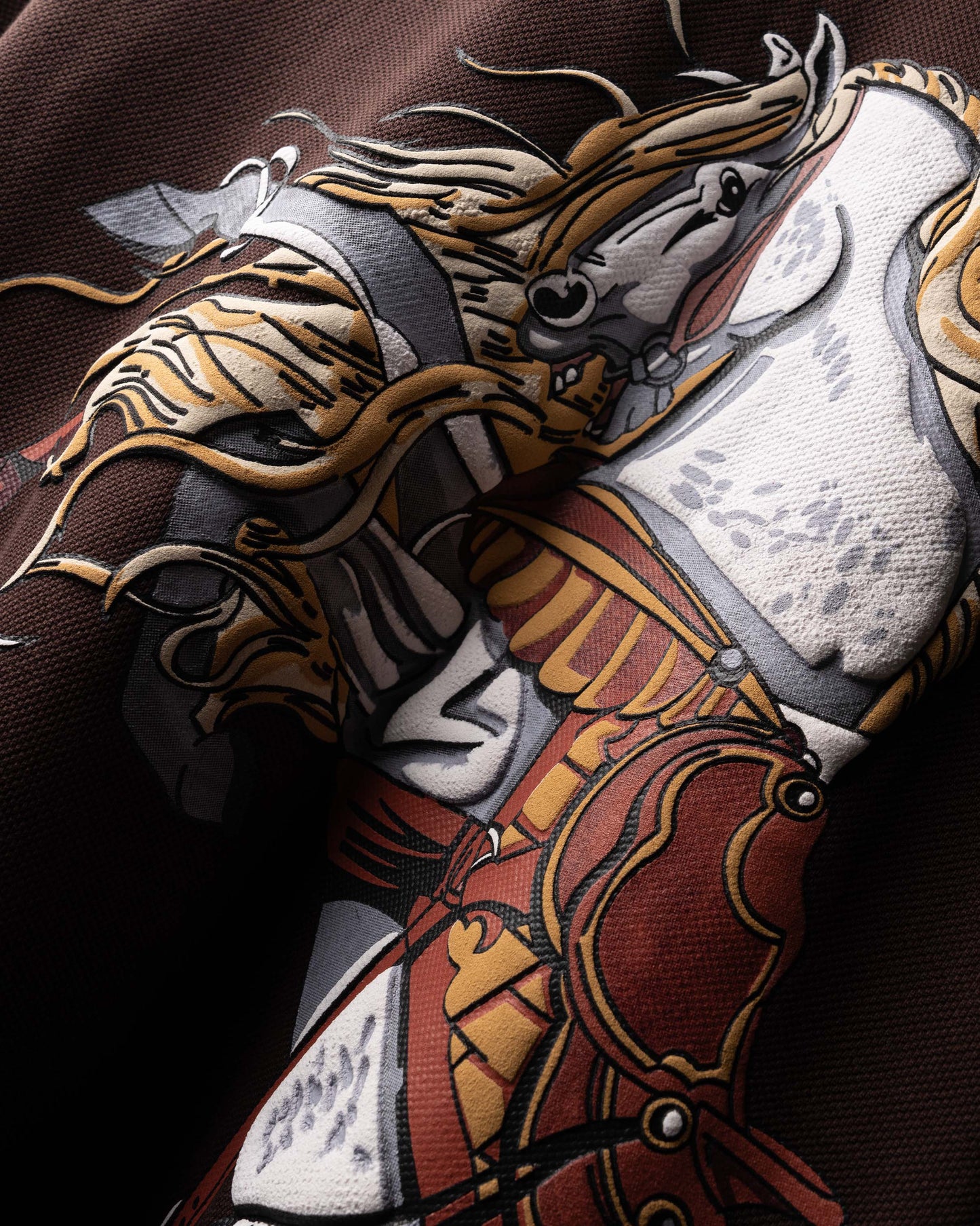 Brown Saddle Polo T-Shirt