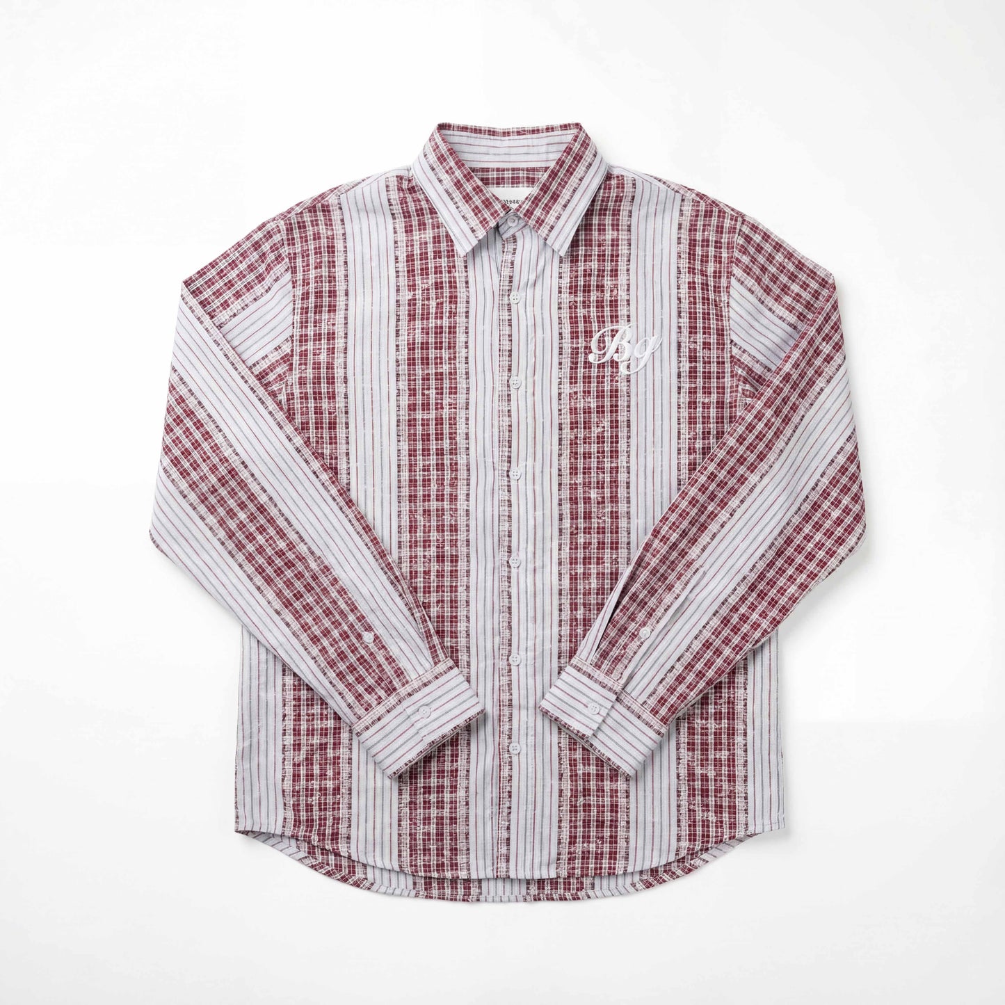 Red Plaid And Petals Shirt