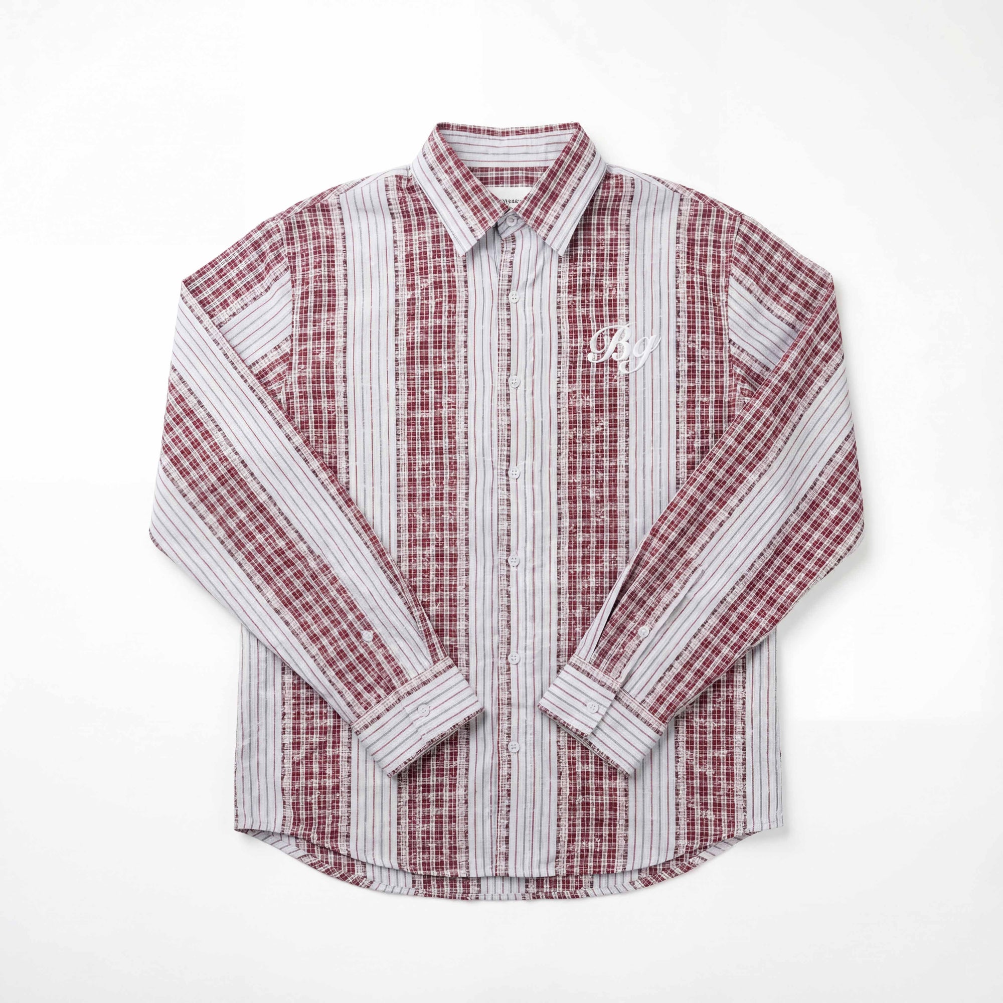 Red Plaid And Petals Shirt