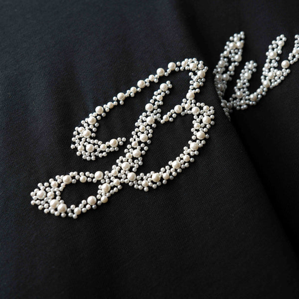 Hand Embroidered Pearls T-Shirt