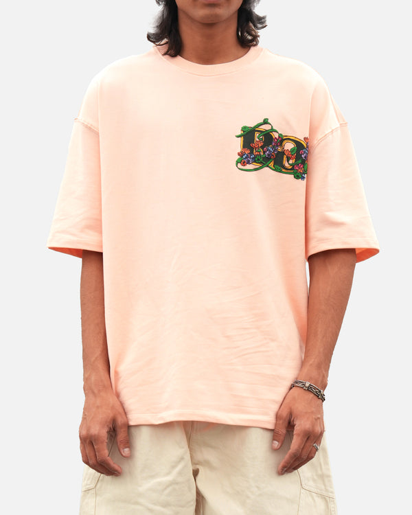 Pink oversized premium t-shirt garland statement