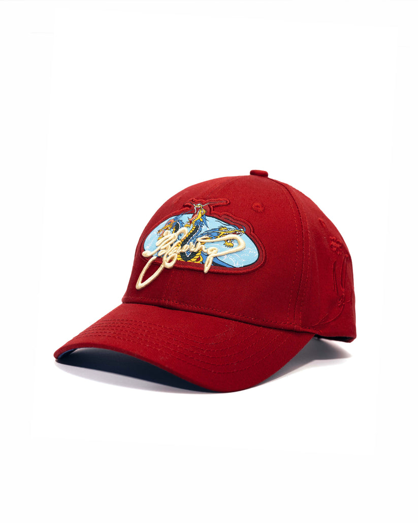 Shenron Red Cap - Buy Puff Embroidered Red Cap With Adjustable Band ...