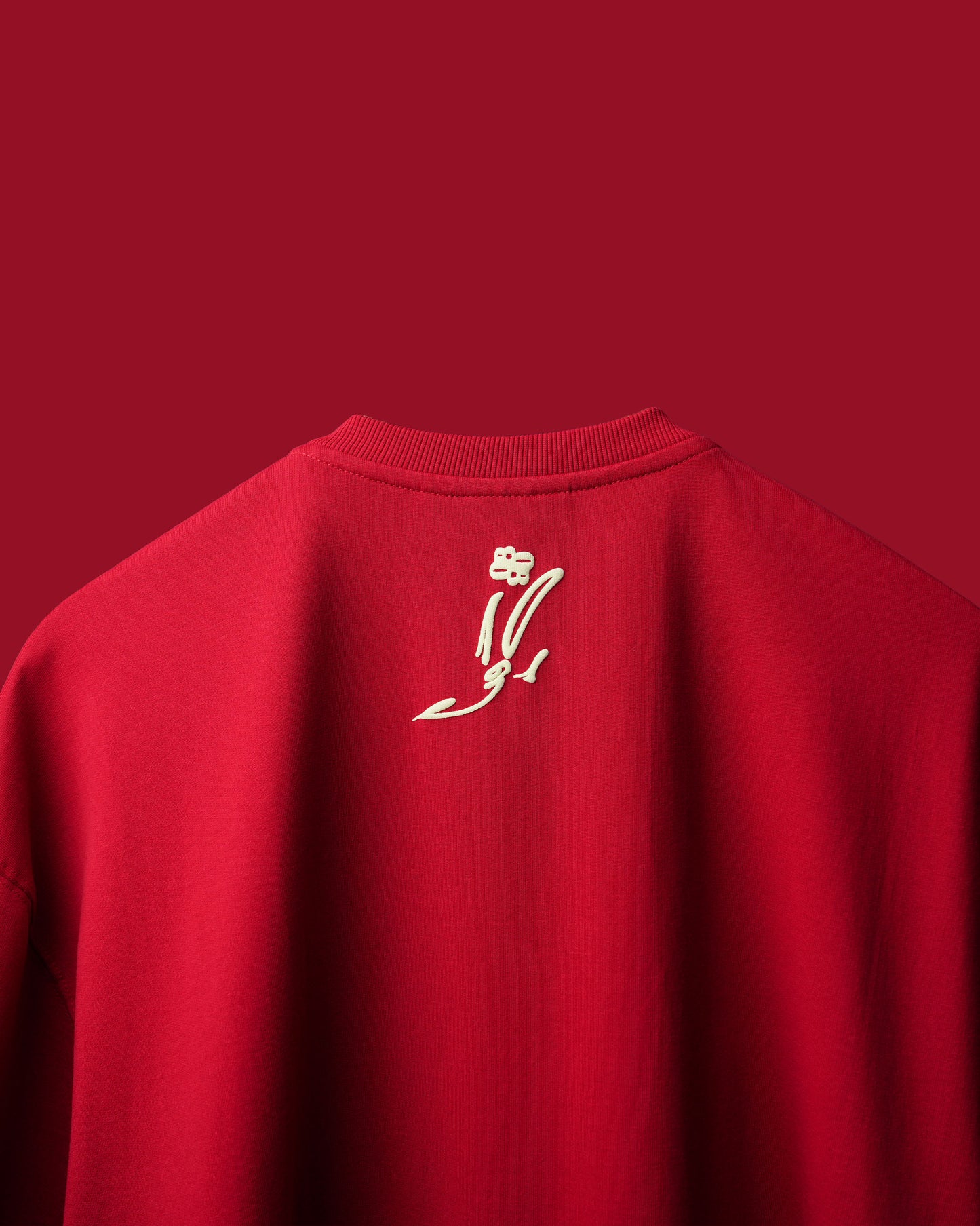 red oversized t-shirt