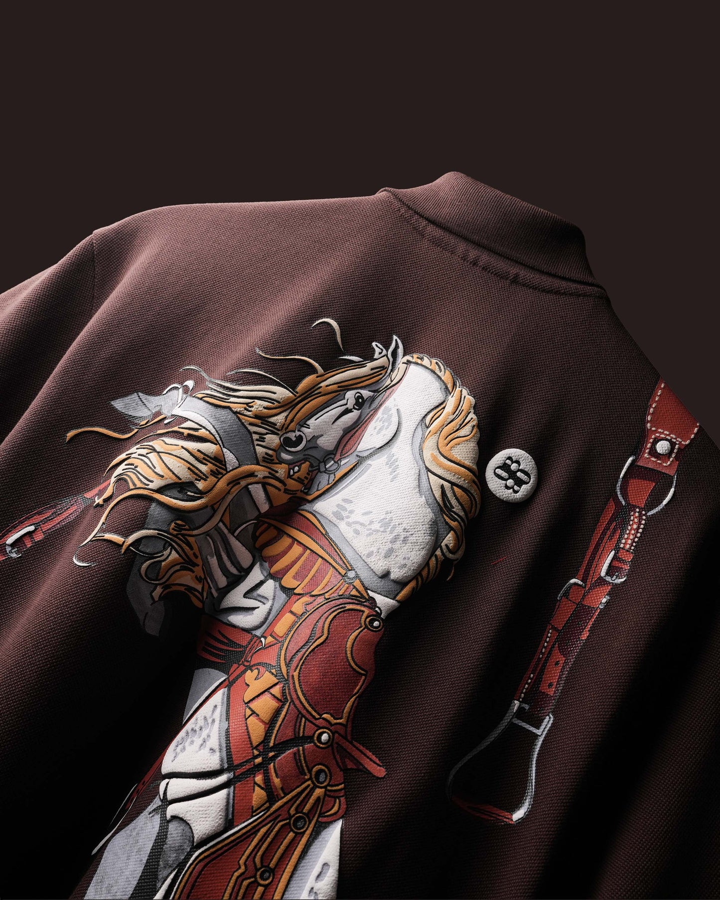 Brown Saddle Polo T-Shirt