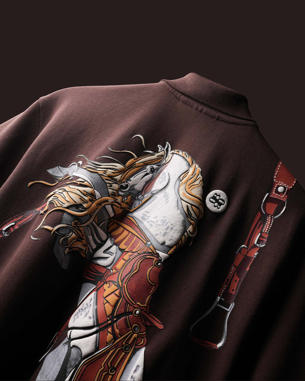 Brown Saddle Polo T-Shirt