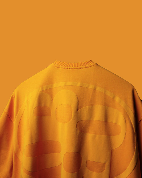 Basic ochre oversized t shirt
