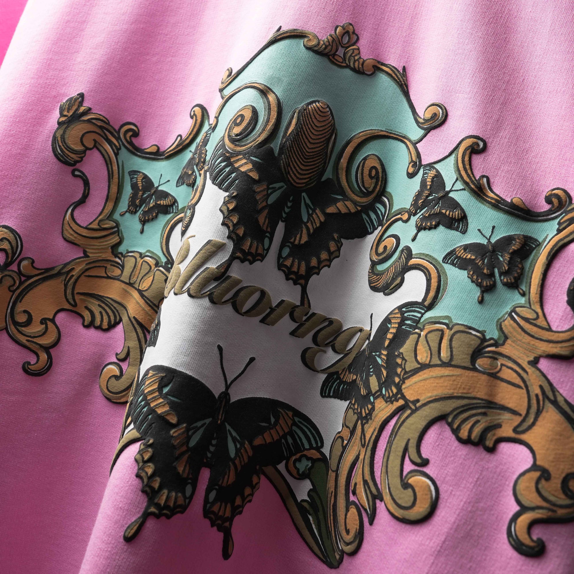 front-print-flamingo-gold-stylish-oversized-tshirt