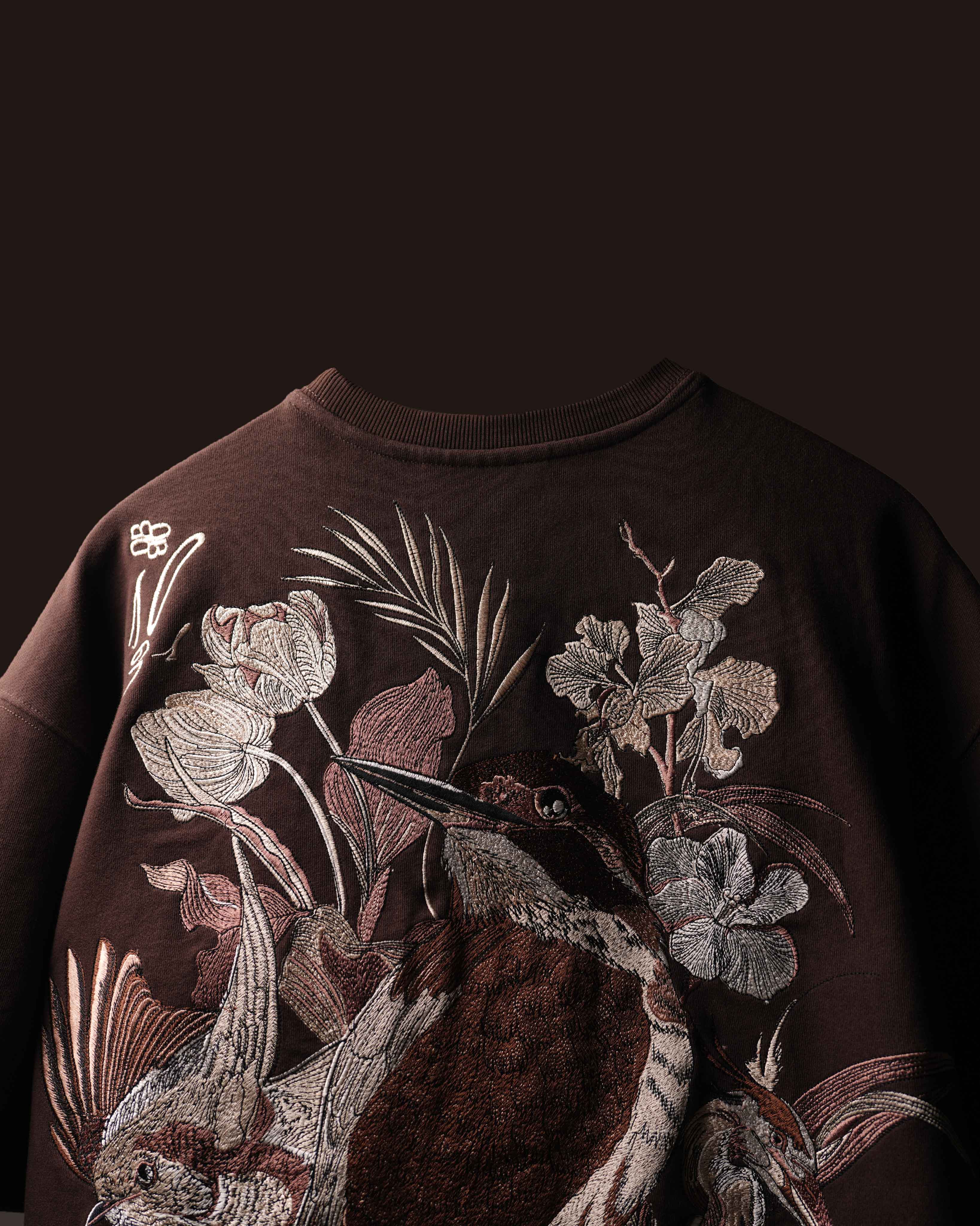 Premium Brown Oversized Tshirt for Men | Embroidered Streetwear Tee ...
