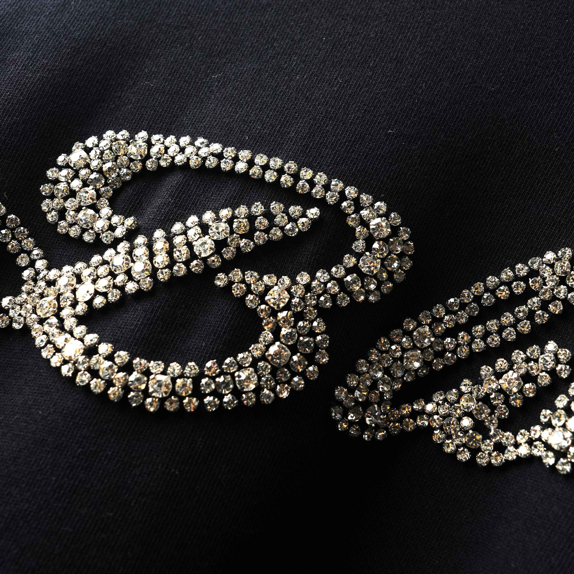 Black ICED Stud Embroidered T-Shirt