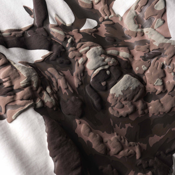 Premium oversized white streetwear stag print tee