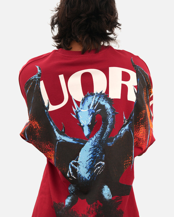 Red oversized premium t-shirt 