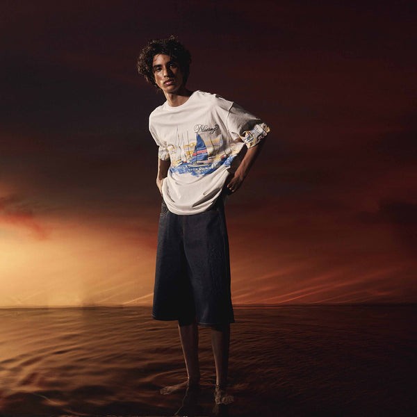 White Sail Set Cotton T-Shirt