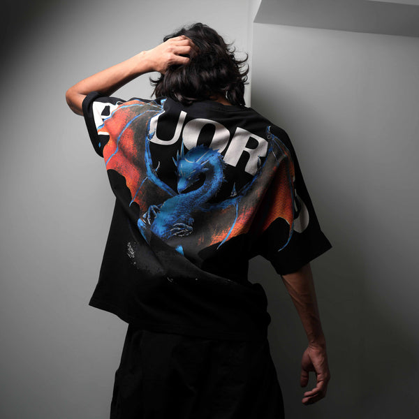 Black Shenron Screen Printed T-Shirt