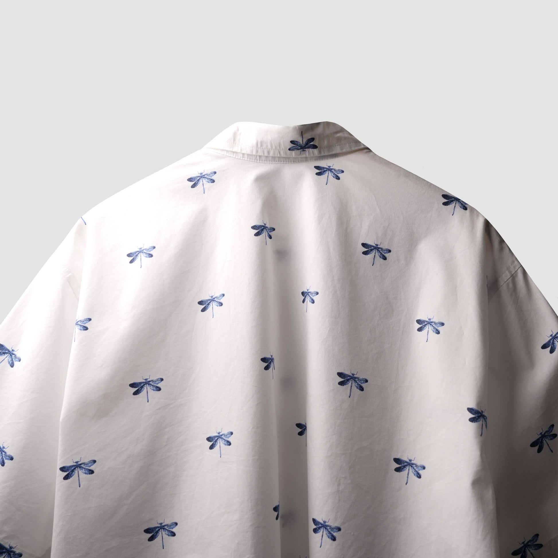 WHITE DRAGONFLY SHIRT - White Terry Cotton Shirt