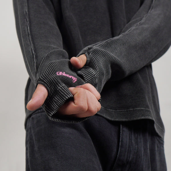 BLACK WASH FULL SLEEVE T- SHIRT