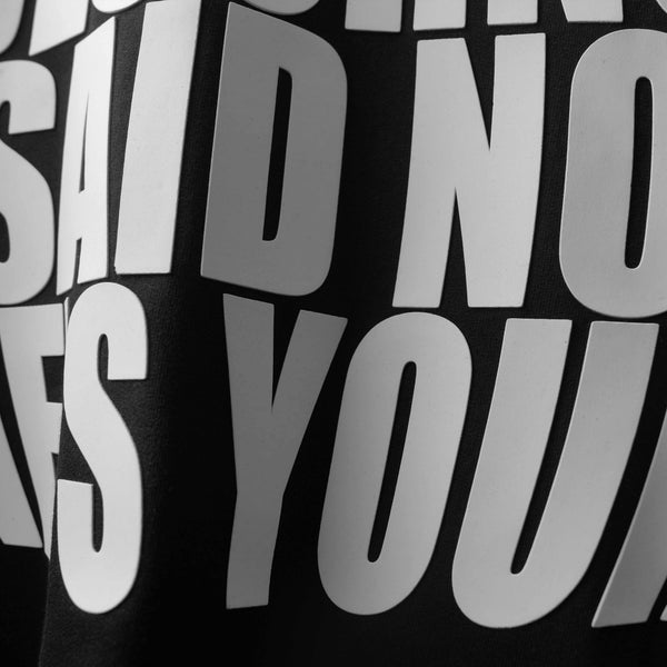 Crew Neck Black Personal Quoted T-Shirt | Attitude T Shirt Quotes