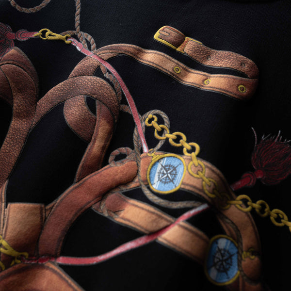 Black Harnessed streetwear T-Shirt