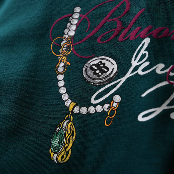 Premium Oversized Green Birds and Bling T-Shirt