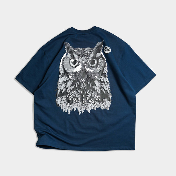 Premium oversized blue tee bold Parliament artwork