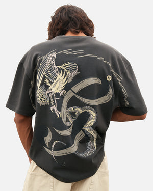 Grey Wash Serpent Battle T-Shirt