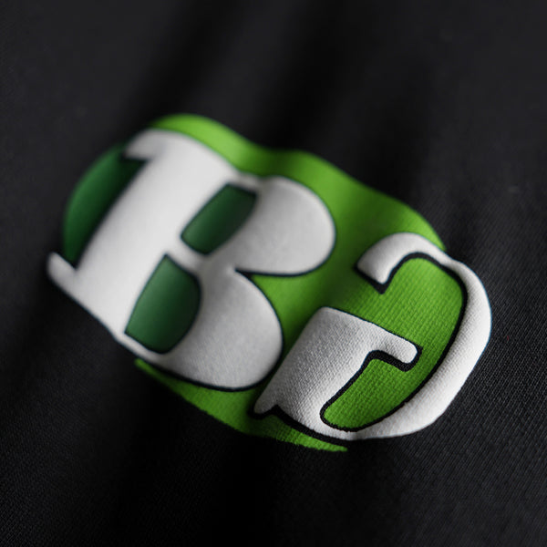 Oversized black puff print premium t-shirt