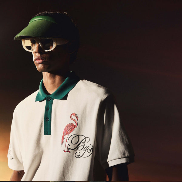 White Emerald Flamingo Premium Polo T-Shirt