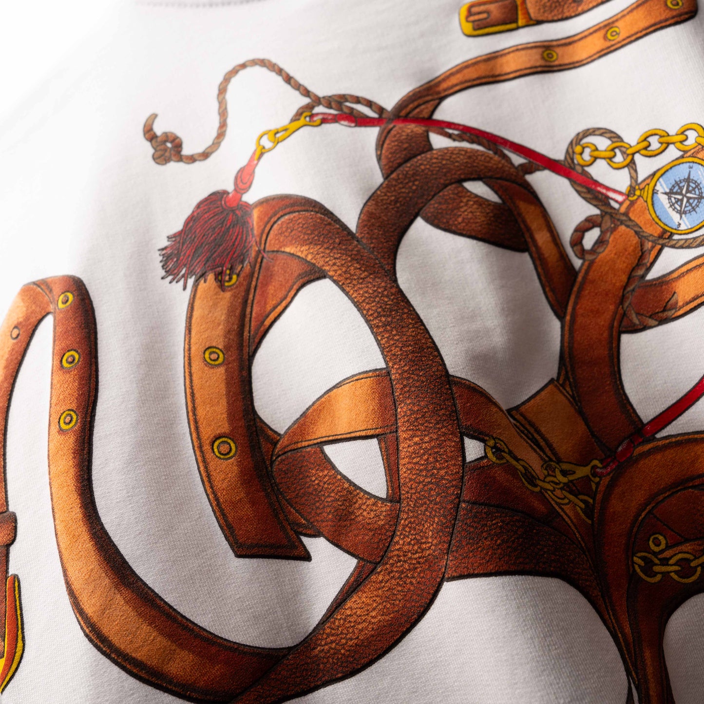 WHITE HARNESSED T-SHIRT