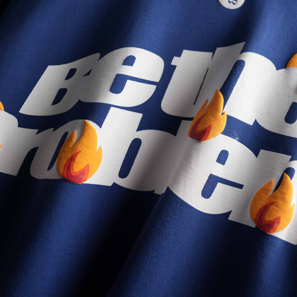 Blue oversized premium t-shirt bold Knotty artwork