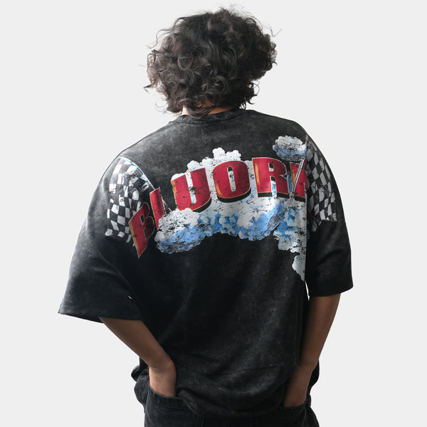 BLACK RACING T-SHIRT - STREETWEAR FASHION