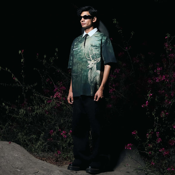 Premium oversized camo print t-shirt men’s streetwear