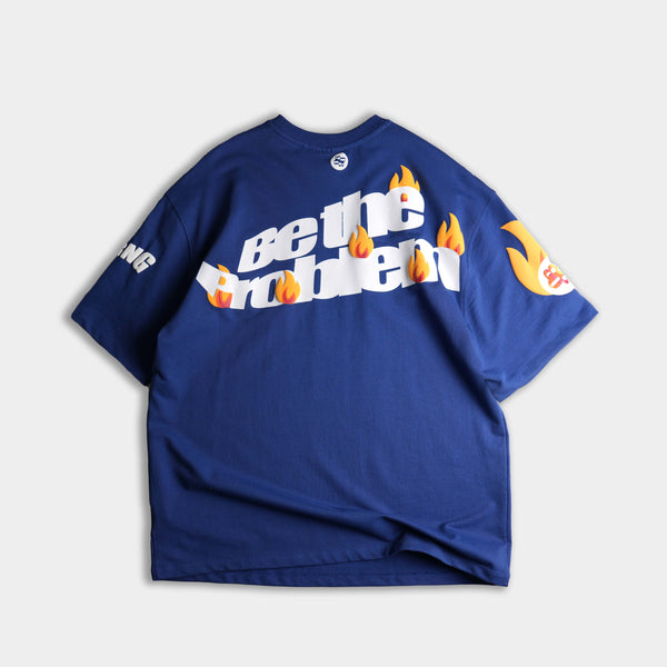 Premium oversized Knotty blue graphic t-shirt