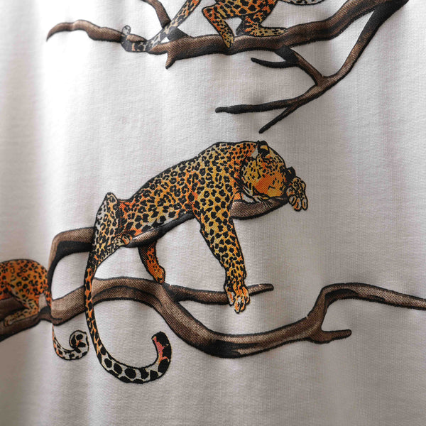 White Fingerprint Oversized Printed T-Shirt