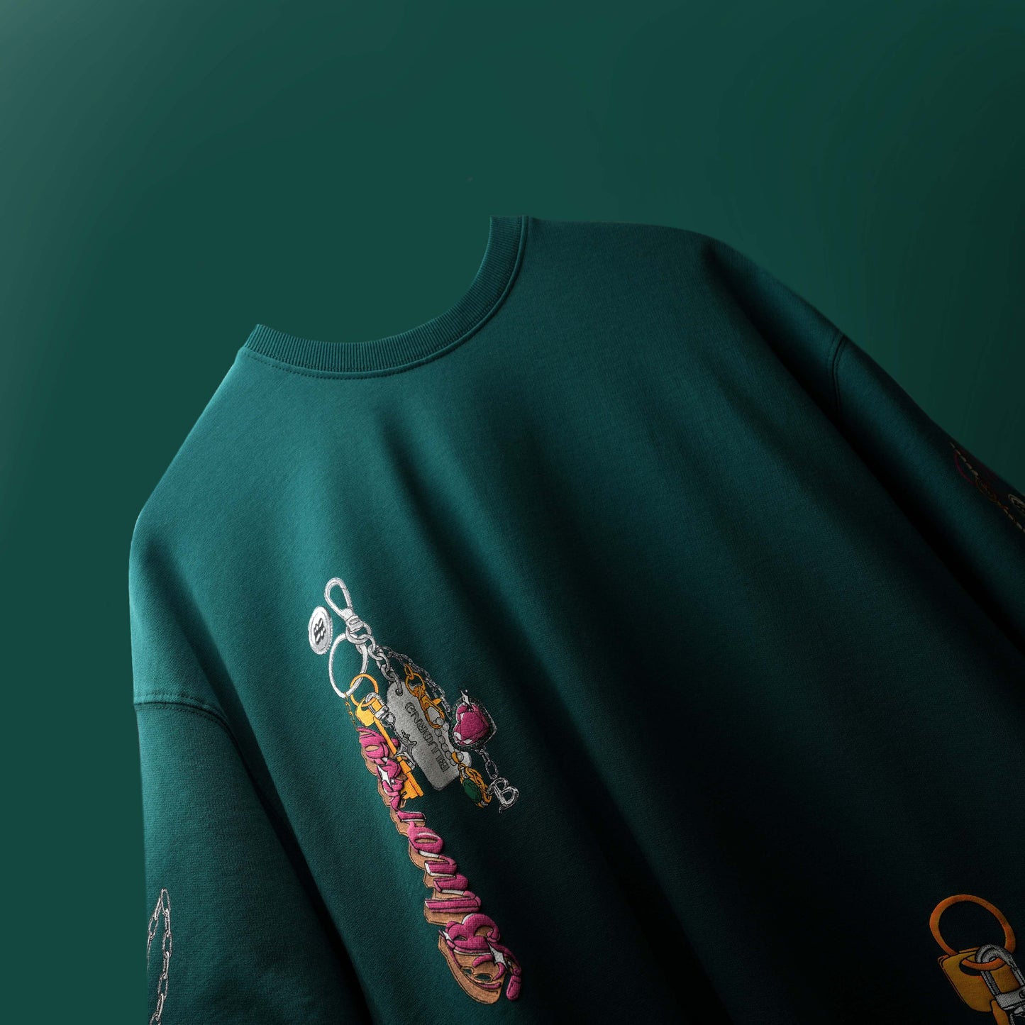 GREEN BIRDS AND BLING T-SHIRT