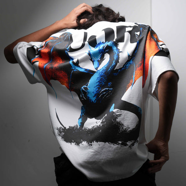 White Shenron Relaxed Fit T-Shirt