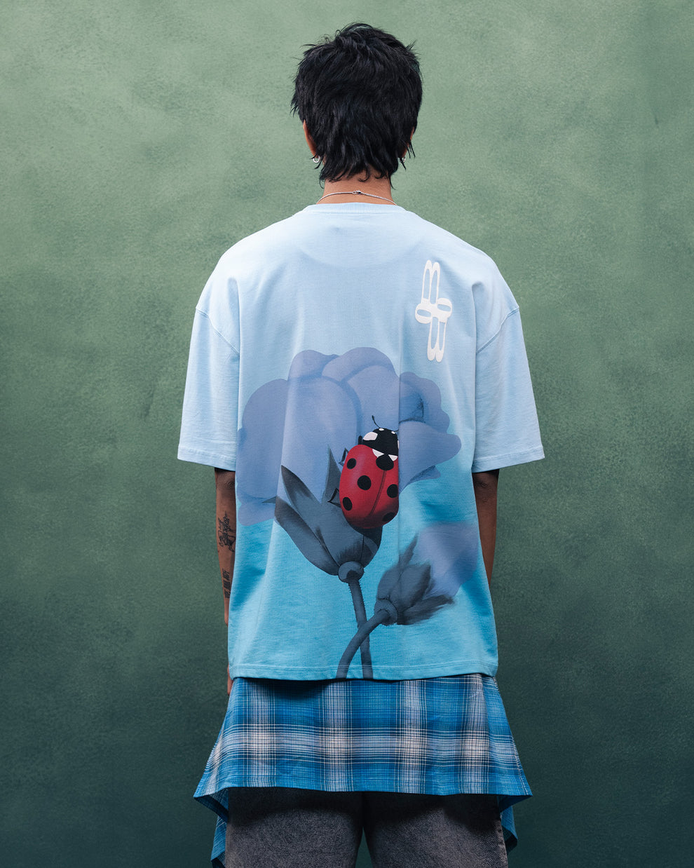 Glacial Blue Ladybird T-Shirt - Buy Light Blue Oversized T-Shirt | BLUORNG
