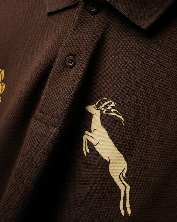 Brown Noble Stag Polo T-Shirt