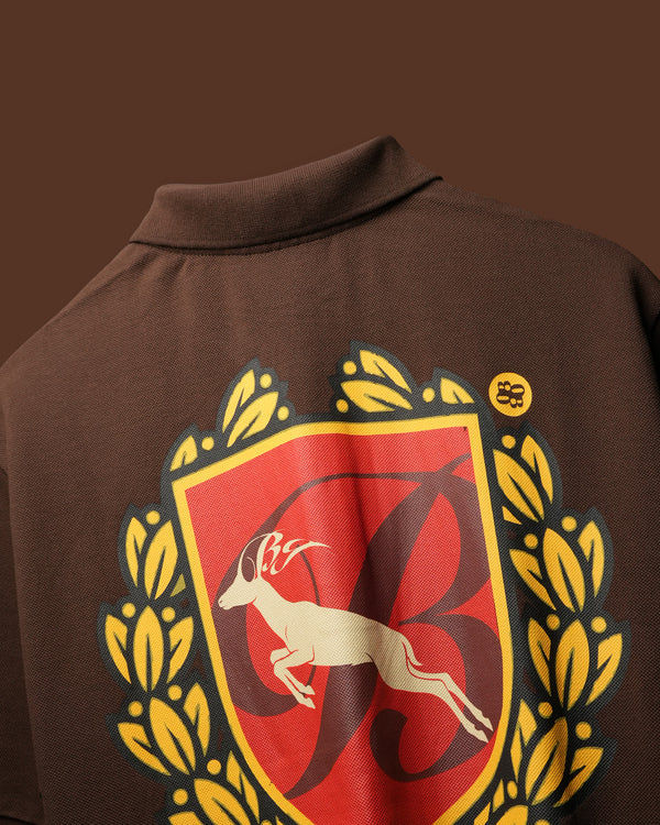 Brown Noble Stag Polo T-Shirt