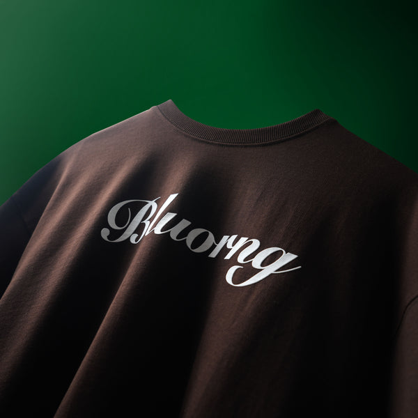 Brown Materialistic Round Neck T-Shirt