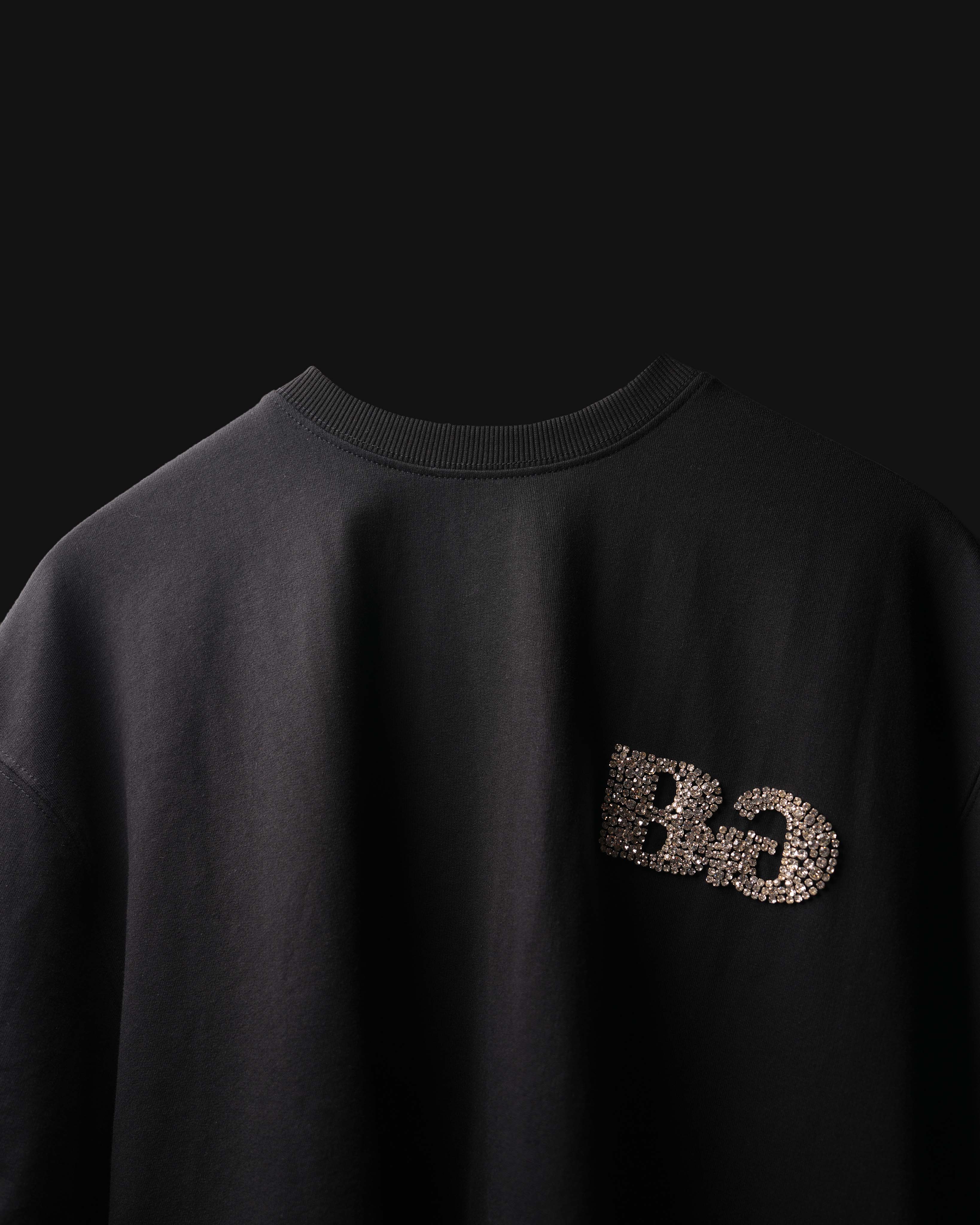 Black Crystal T-Shirt - Buy Black Oversize Tees for Men | BLUORNG