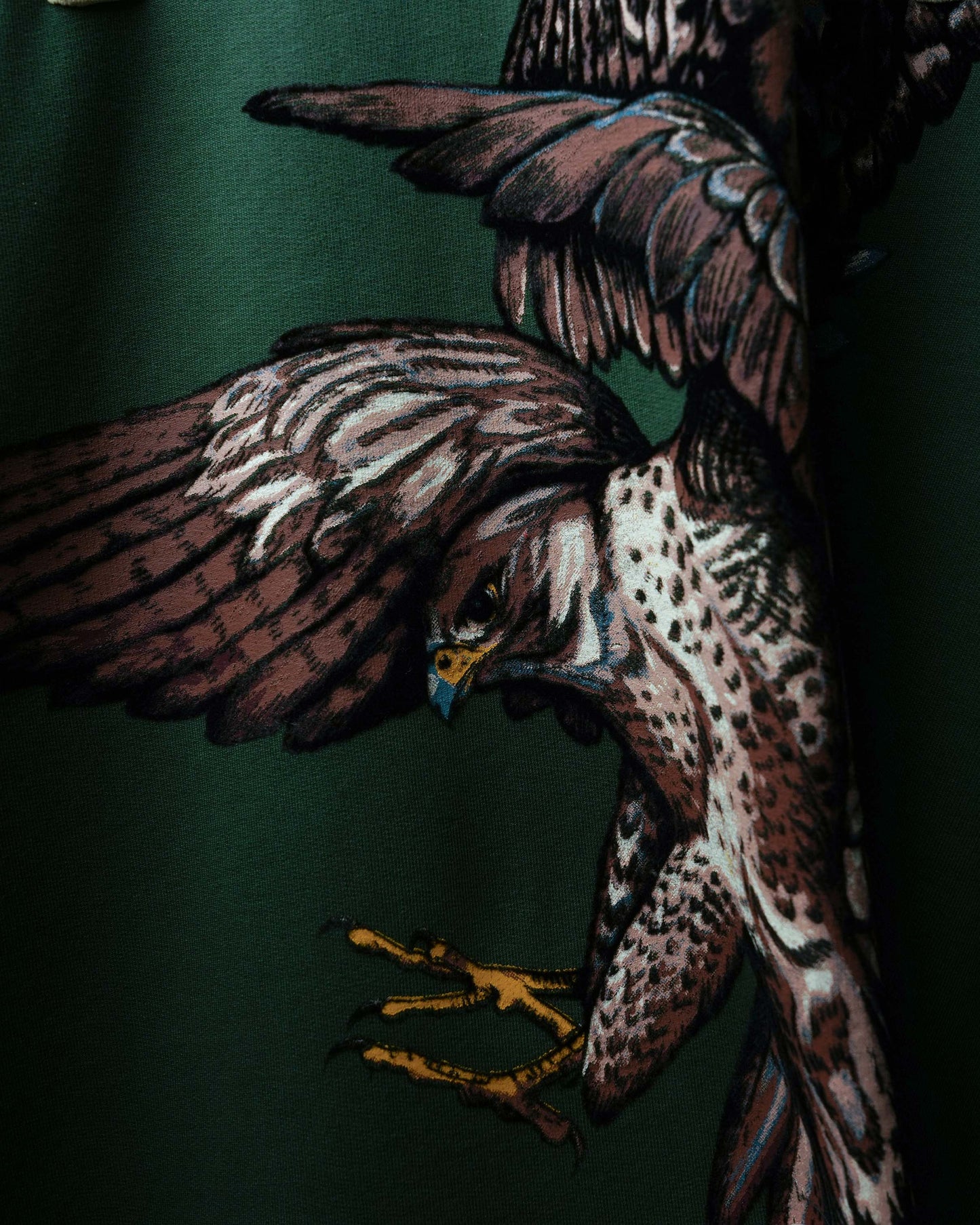 Green Alpha Descent T-Shirt - Folk Print