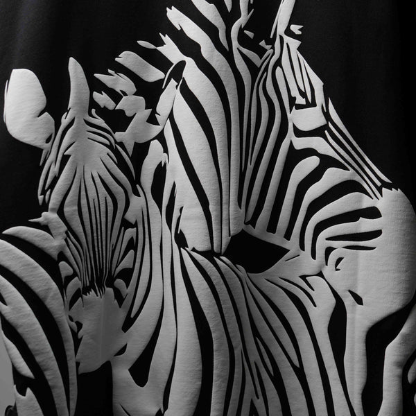 Black Zebra High-Density Print T-Shirt