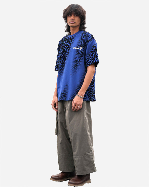 Premium Blue Flock Illusion Streetwear T-Shirt