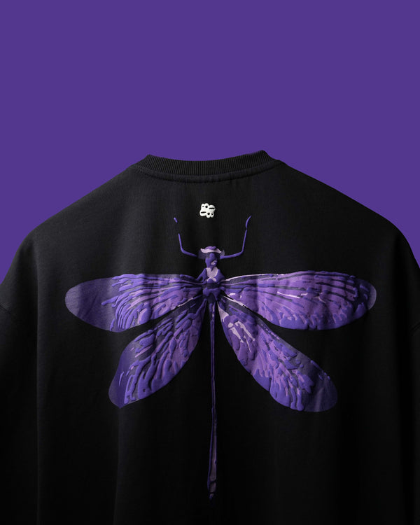 Purple Dragonfly Navy T-Shirt