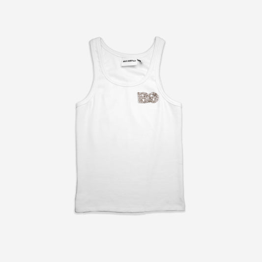 WHITE CRYSTAL TANK TOP (PRE-ORDER)