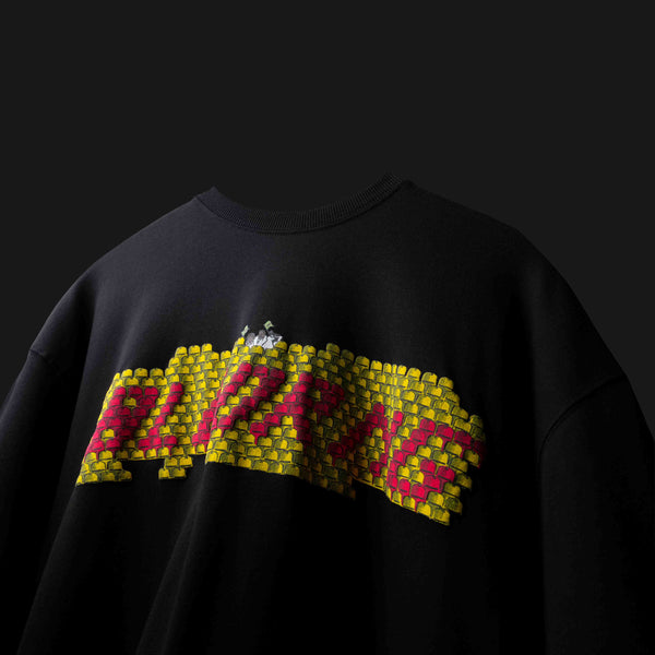 BLACK TURF CLUB T-SHIRT - OVERSIZED BLACK TEE