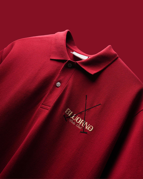 Rush Red Saddle League Polo T-Shirt
